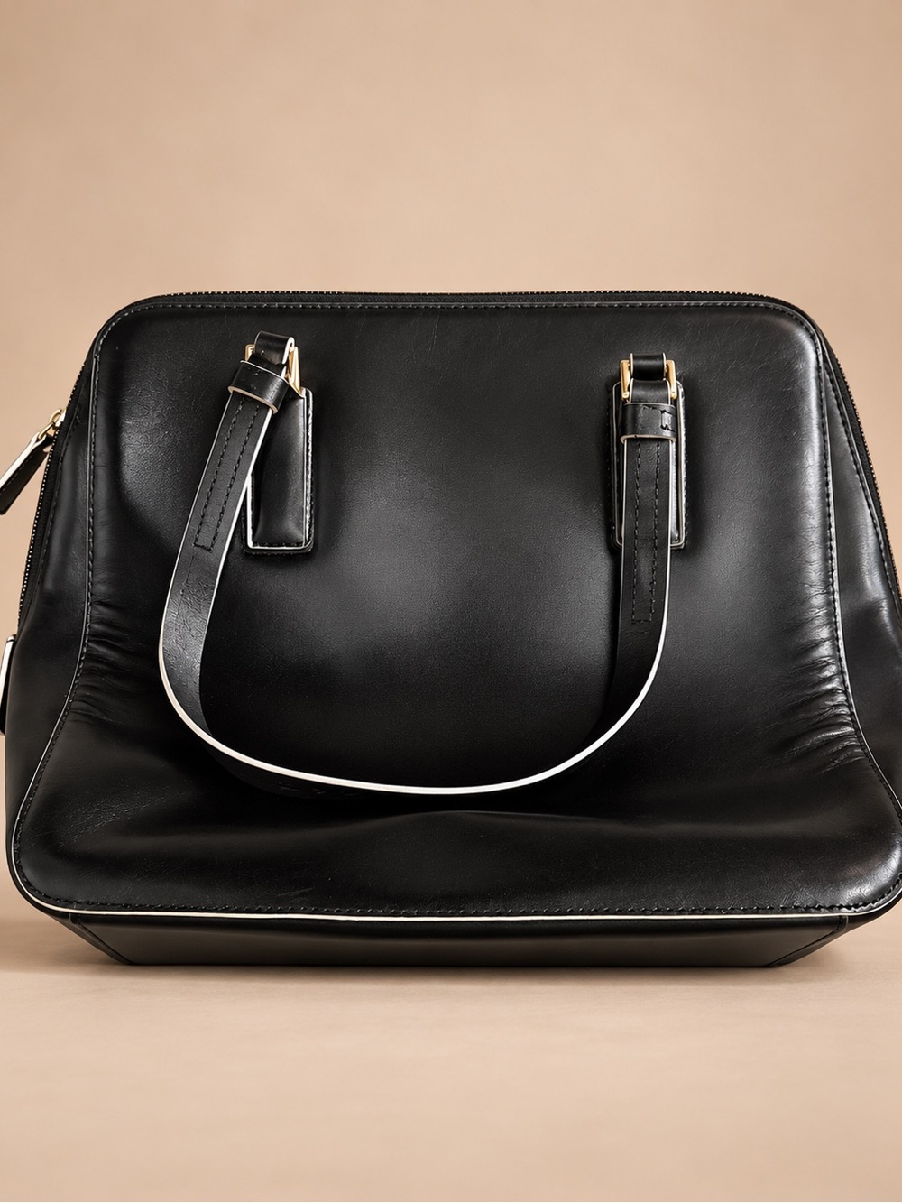 Hype Black Structured Shoulder Bag Vintage Y2K Minimalist Purse